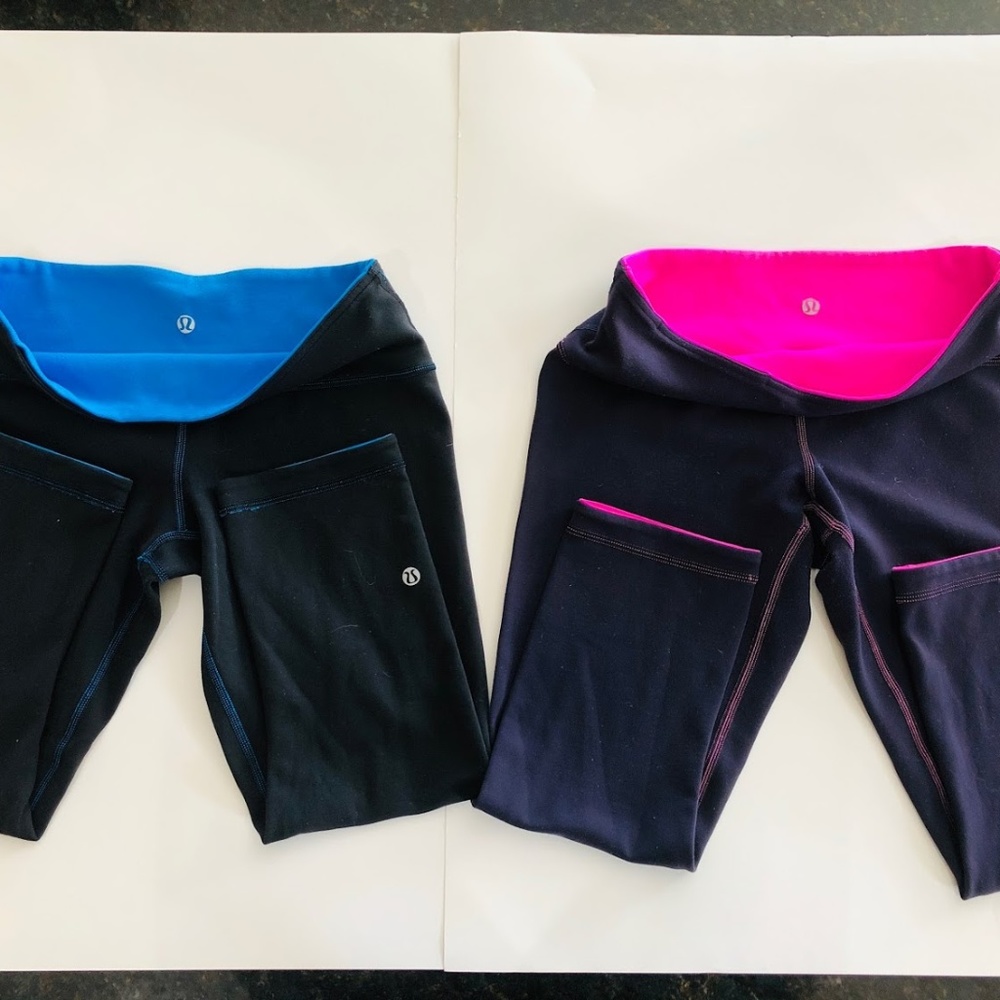 (2) Women's Lululemon Yoga Crop Leggings